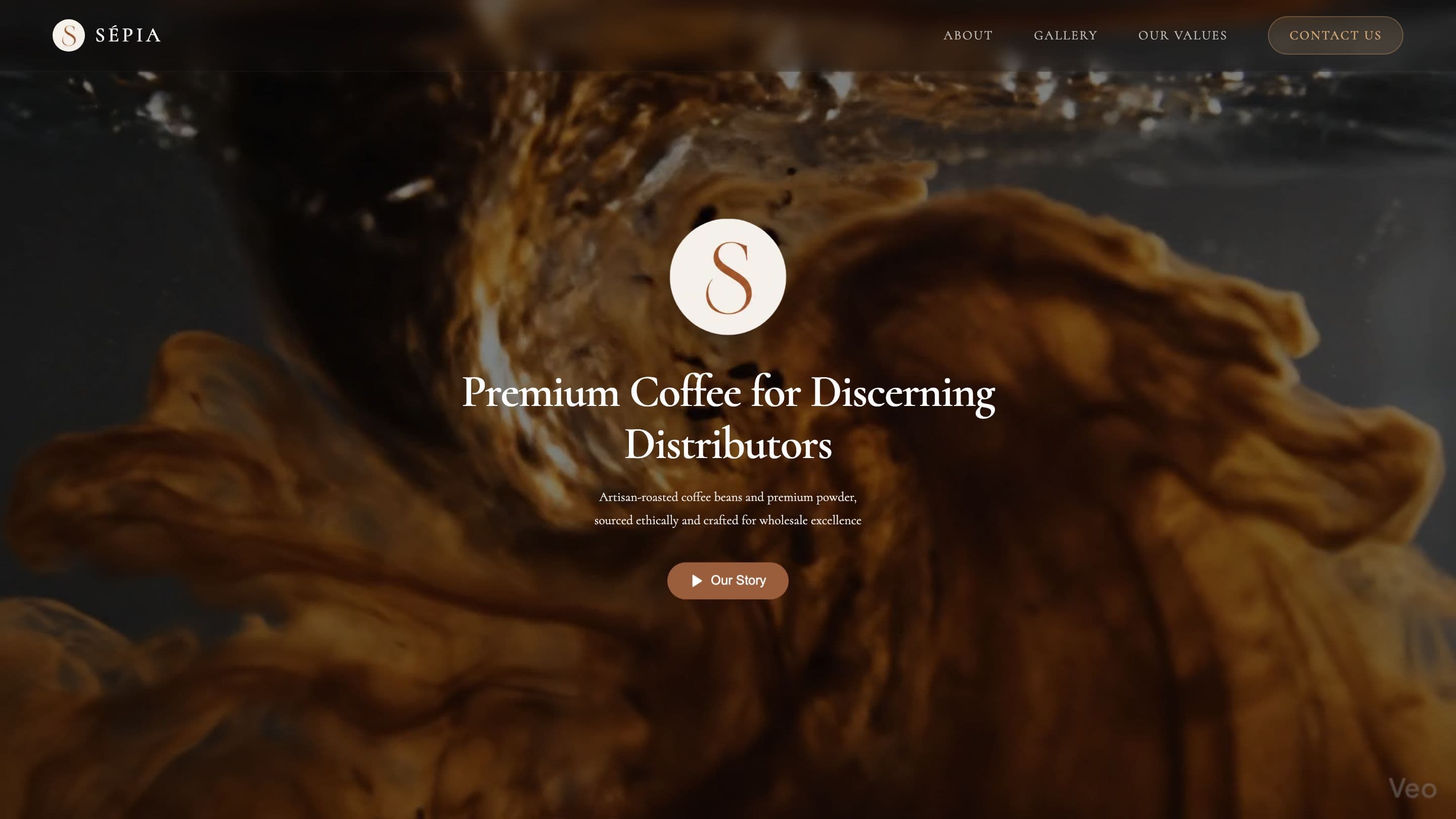 Sepia Cafe homepage
